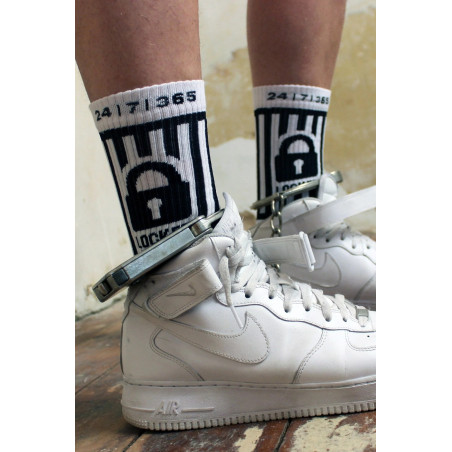 Chaussettes blanches LOCKED Sk8erboy