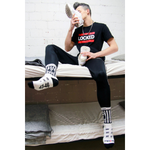 Chaussettes blanches LOCKED Sk8erboy