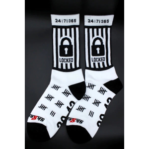 Chaussettes blanches LOCKED Sk8erboy