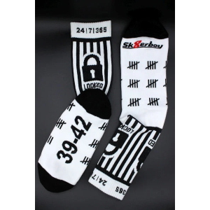 Chaussettes blanches LOCKED Sk8erboy