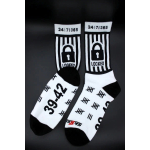 Chaussettes blanches LOCKED Sk8erboy