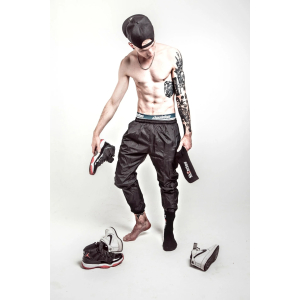 Chaussettes noires CREW SOCKS Sk8erboy