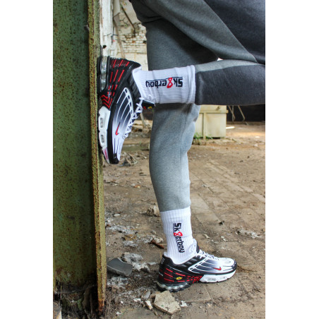 Chaussettes blanches CREW SOCKS Sk8erboy