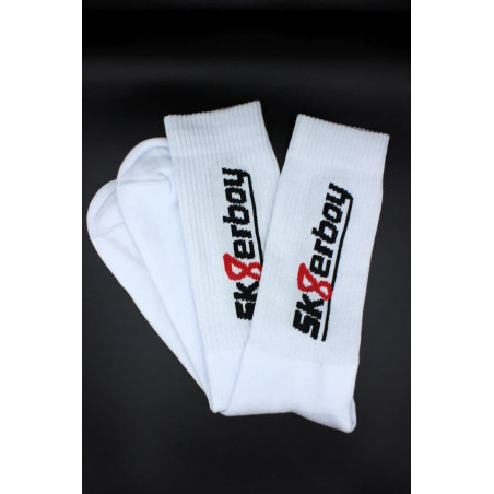 Chaussettes blanches CREW SOCKS Sk8erboy