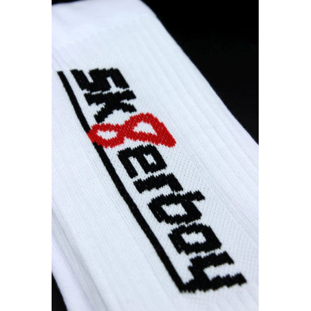 Chaussettes blanches CREW SOCKS Sk8erboy
