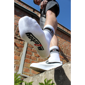 Chaussettes blanches Sk8erboy Deluxe Blanc-Noir