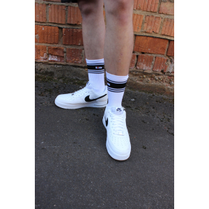 Chaussettes blanches Sk8erboy Deluxe Blanc-Noir