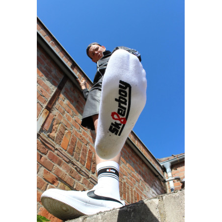 Chaussettes blanches Sk8erboy Deluxe Blanc-Noir