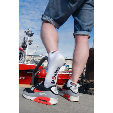 Chaussettes basses Blanches QUARTER Sk8erboy