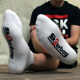 Chaussettes basses Blanches QUARTER Sk8erboy 2