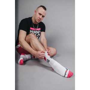 Chaussettes blanches HORNY PIG Sk8erboy