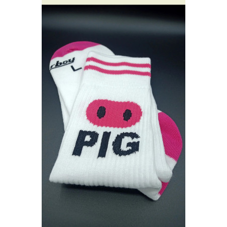 Chaussettes blanches HORNY PIG Sk8erboy