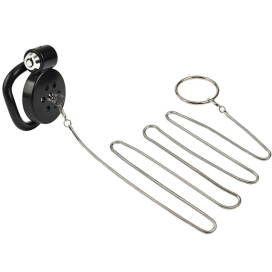Cage de chasteté avec laisse LEASHIDY Noire de 2.5 x 3.8 cm 2