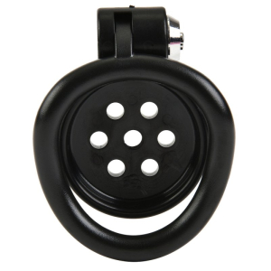 Cage de chasteté avec laisse LEASHIDY Noire de 2.5 x 3.8 cm