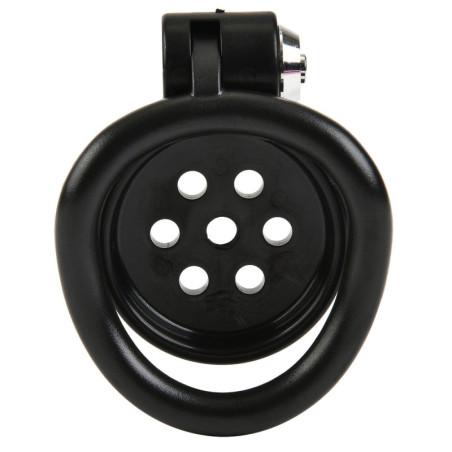 Cage de chasteté avec laisse LEASHIDY Noire de 2.5 x 3.8 cm