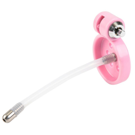 Cage de chasteté avec Tige d'urètre CATHIDY Rose 2