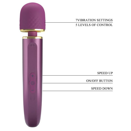 Wand COLORFULL 24cm | Tête 48mm Violet Doré