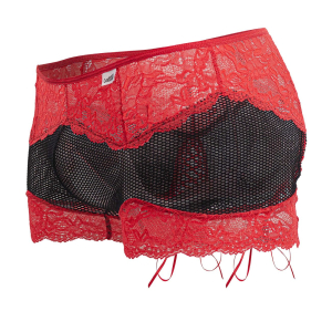 Boxer Dentelle HYMEN Rouge et Noir