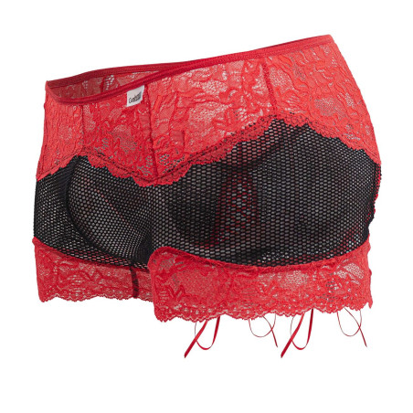 Boxer Dentelle HYMEN Rouge et Noir