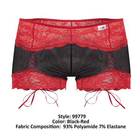 Boxer Dentelle HYMEN Rouge et Noir