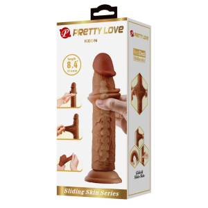 Gode Réaliste KEON 18 x 4cm Marron