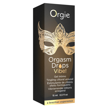 Gel Stimulant pour Clitoris ORGASM DROPS VIBE 15ml Noir
