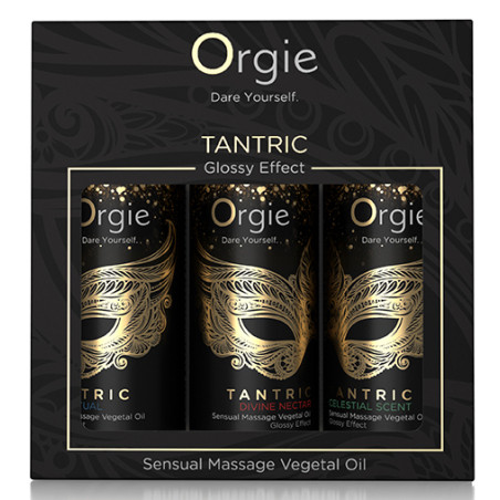 Coffret 3 Huiles de Massage TANTRIC Noir
