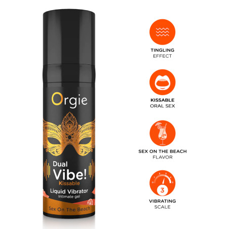 Gel Stimulant DUAL VIBE SEX ON THE BEACH 15ml