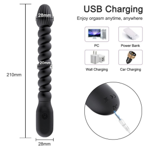 Stimulateur de prostate vibrant FLEX SPIRAL 10 Vibrations