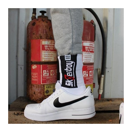 Chaussettes blanches SMELLY Sk8erboy