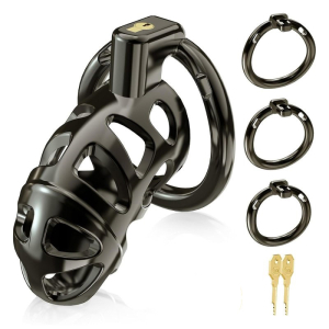 Cage de chasteté VERY LOCK Noire - Ultra légère