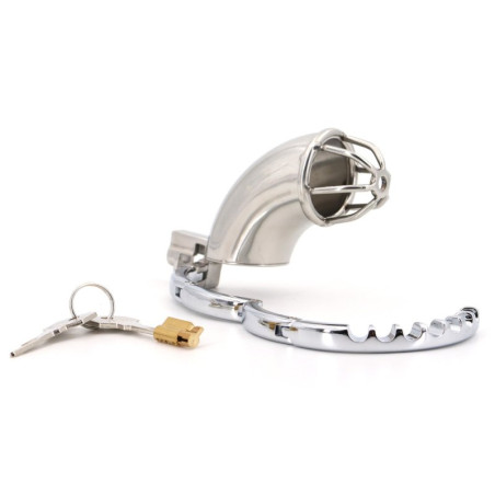 Cage de chasteté en métal CURVEDICK 11 x 3.3 cm