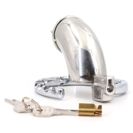Cage de chasteté en métal CURVEDICK 11 x 3.3 cm