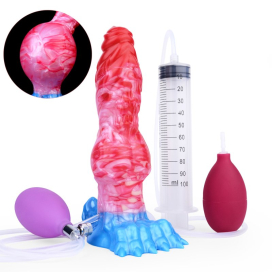 Gode éjaculateur gonflable AIR ABRYS Rose-Bleu
