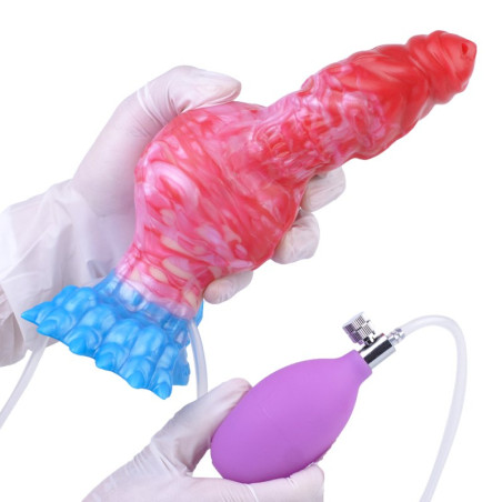 Gode éjaculateur gonflable AIR ABRYS Rose-Bleu