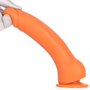 Gode Silicone CURVIED 17 x 4.5cm Orange