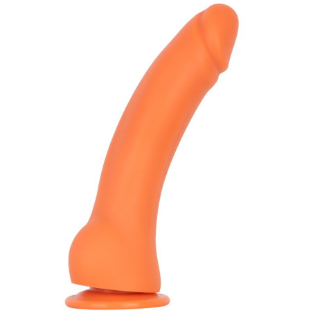 Gode Silicone CURVIED 17 x 4.5cm Orange