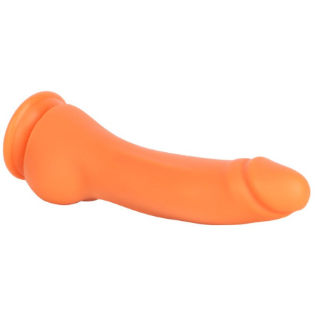 Gode Silicone CURVIED 17 x 4.5cm Orange