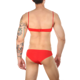 Ensemble Slip et Bra TARMINA Rouge 2