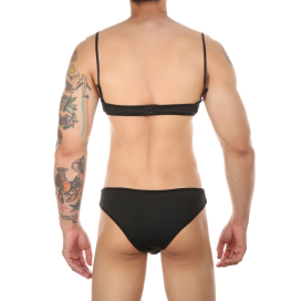 Ensemble Slip et Bra TARMINA Noir 2