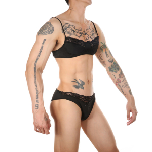 Ensemble Slip et Bra TARMINA Noir