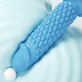 Gaine de pénis SLIDROP Bleue de ExtendMyDick 2
