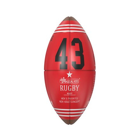 Oeuf de masturbation RUGBY BALL Wavy Rouge