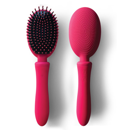 Brosse à Cheveux Vibrante VIBRALISS 11.5 x 3.3cm Rose Foncé