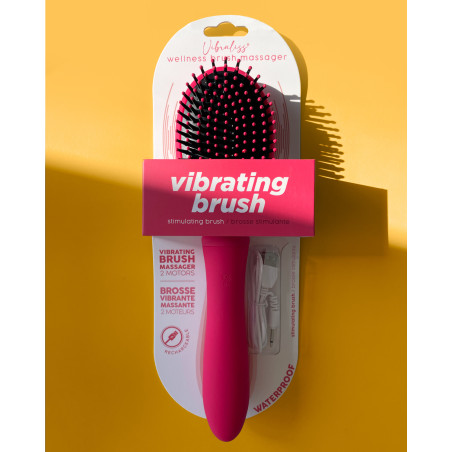 Brosse à Cheveux Vibrante VIBRALISS 11.5 x 3.3cm Rose Foncé