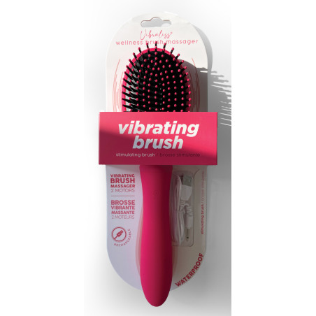 Brosse à Cheveux Vibrante VIBRALISS 11.5 x 3.3cm Rose Foncé