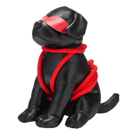 Chien en Simili ROVER 24cm Noir Rouge