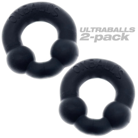 Pack de cockrings en silicone ULTRABALLS Noirs