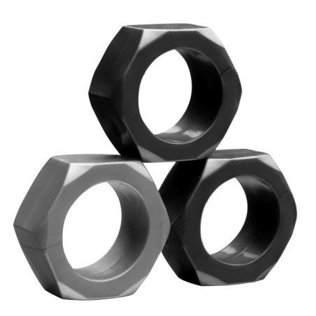 Lot de 3 Cockrings Souples COCK NUTS