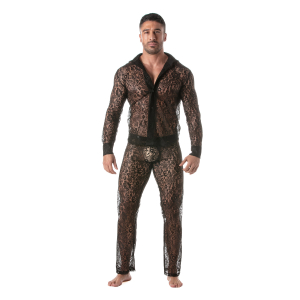 Chemise en dentelle Manches longues LACE SHIRT Noire
